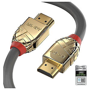 Lindy HDMI 2.1 Ultra High Speed M/M 1м серый/золотой