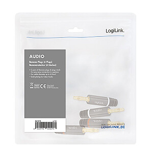 LogiLink audio sistēma, banānu spraudņu komplekts