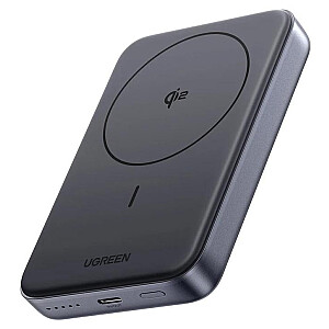 Ugreen PB761 10000mAh Qi2, 30W, Magsafe + USB-C kabelis (melns)