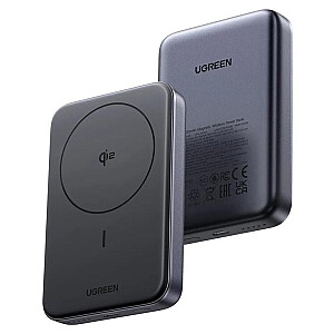 Ugreen PB761 10000mAh Qi2, 30W, Magsafe + USB-C kabelis (melns)