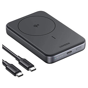 Ugreen PB761 10000mAh Qi2, 30W, Magsafe + USB-C kabelis (melns)