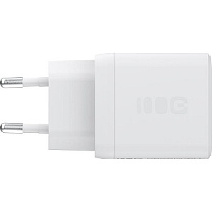 Greencell PowerSource Duo30 Balts Sienas Lādētājs 30W USB-C USB-A Enerģijas Piegāde QC3.0- 1x USB-C, 1x USB-A