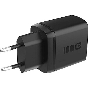 Зарядное устройство Greencell PowerSource Duo30 черное настенное 30W USB-C USB-A Power Delivery QC3.0 - 1x USB-C, 1x USB-A