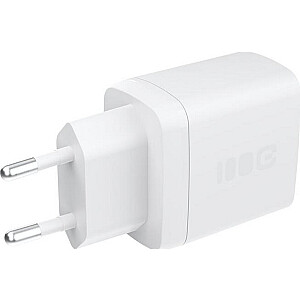 Greencell PowerSource Solo30 Baltā tīkla lādētājs 30W USB-C Power Delivery