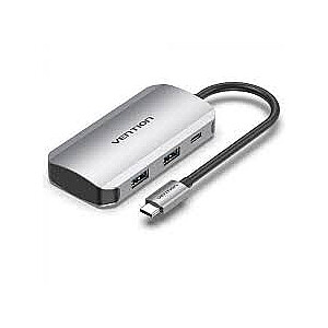 Vention USB-C к 4x USB 3.0, PD, 15см
