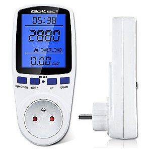 Enerģijas patēriņa mērītājs vatmetrs PM0626 | 3680 W | 16A | LCD displejs