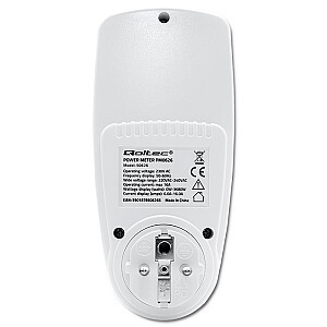 Enerģijas patēriņa mērītājs vatmetrs PM0626 | 3680 W | 16A | LCD displejs