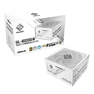 ASRock STEEL LEGEND 1000W Balts 80 Plus Gold Barošanas avots