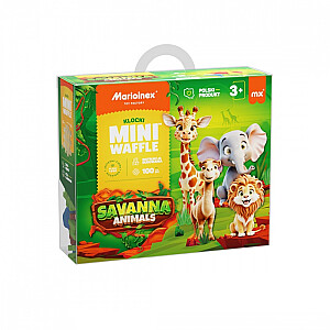 Mini Waffle Blocks - Savanna Animals 100 gabali