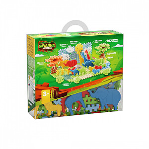 Mini Waffle Blocks - Savanna Animals 100 gabali