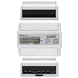 Trīsfāžu divvirzienu elektroniskais skaitītājs | enerģijas patēriņa skaitītājs DIN sliedei | 400V | 100A | LCD | 4P 