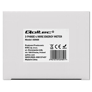 Trīsfāžu divvirzienu elektroniskais skaitītājs | enerģijas patēriņa skaitītājs DIN sliedei | 400V | 100A | LCD | 4P 