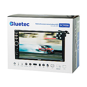 Auto radio BC9000 2DIN 7 collas RDS USB microSD 4x50W atpakaļgaitas kamera