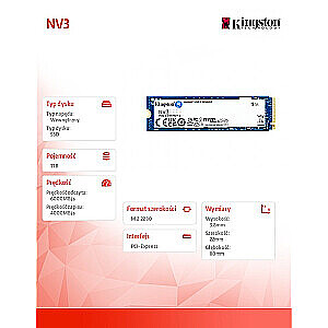 Kingston NV3 M.2 Pcie 4.0 NVMe 1TB (used)