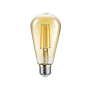 LED E27 ST64, 10W, 1100lm, 3000K, dzintara, dimmējams