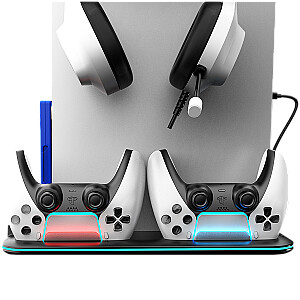 CANYON охлаждающая подставка CS-51 RGB PS5 Slim/DE Charge Black