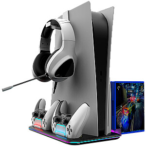 CANYON охлаждающая подставка CS-51 RGB PS5 Slim/DE Charge Black