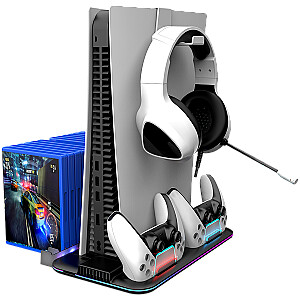 CANYON охлаждающая подставка CS-51 RGB PS5 Slim/DE Charge Black