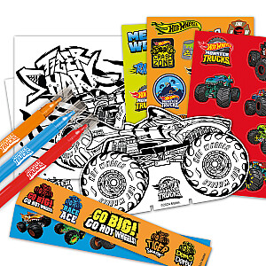 HOT WHEELS MOSTER TRUCKS uzlīmju aktivitāšu komplekts
