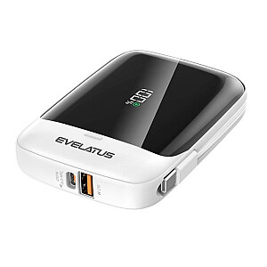 Evelatus Power Bank 22.5W 10000 mAh Type-C White Black