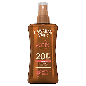 HAWAIIAN TROPIC Spīduma aizsardzības eļļa sauļošanās aerosolā SPF20 200ml