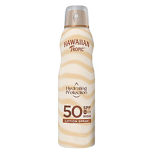 HAWAIIAN TROPIC mitrinošs aizsardzības balzams sauļošanās aerosolā SPF50 180ml