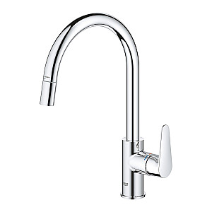 GROHE baucurve 30547000 Vienas sviras virtuves izlietnes maisītājs Hroms