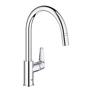 GROHE baucurve 30547000 Vienas sviras virtuves izlietnes maisītājs Hroms