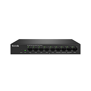 Tenda G0-8G-PoE vadu maršrutētājs Gigabit Ethernet melns