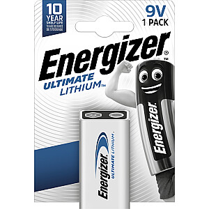 Litija baterija 9V 800mAh (6FR6,1222, U9VL) ENERGIZER