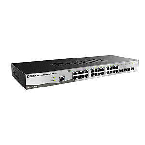 Коммутатор D-Link Metro Ethernet DGS-1210-28 / ME Managed L2, монтируется в стойку, количество портов 1 Гбит / с (RJ-45) - 24, количество портов SFP - 4, тип блока питания - одиночный