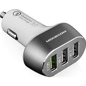 Modecom MC-CU3 lādētājs (ātrā uzlāde 3.0 + 2x USB)