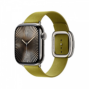 Chartreuse zaļš siksna ar modernu sprādzi 42 mm korpusam - izmērs M