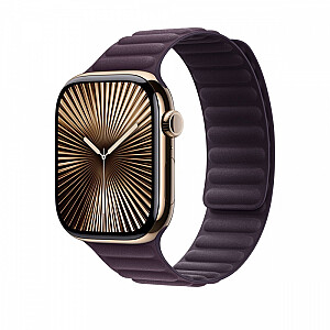 Tekstūrēta magnētiskā siksna melnās jāņogas krāsā 46 mm korpusam - izmērs S/M