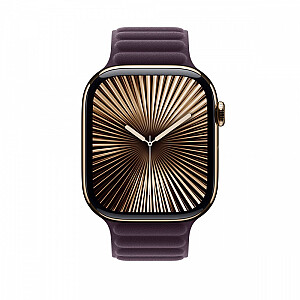Tekstūrēta magnētiskā siksna melnās jāņogas krāsā 46 mm korpusam - izmērs S/M