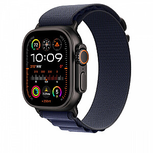 Alpine josta tumši zilā krāsā 49 mm korpusam - izmērs L - elementi izgatavoti no melnā titāna