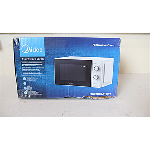 IZPĀRDOŠANA. Midea MG720C2AT mikroviļņu krāsns ar grilu, mikroviļņi 700 W, grils 1000 W, 20 L, balta, BOJĀTA IEPAKOJUMS | Mikroviļņu krāsns ar grilu | MG720C2AT | Brīvi stāvoša | 20 L | 700 W | Grils | Balta | BOJĀTA IEPAKOJUMS
