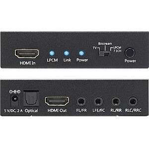 HDMI 4K audio nosūcējs 5,1 kanālu 3,5 mm ligzda SPDIF Toslink DTS