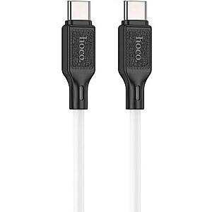 Hoco X90 Cool 60W silicone charging data cable for Type-C to Type-C White