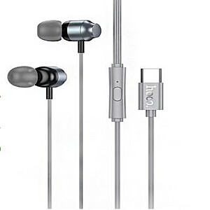 Hoco M122 Power metal универсальные цифровые наушники с микрофоном Type-C Металлический Серый