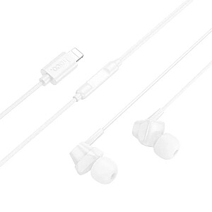 Hoco M113 Clear универсальные цифровые наушники с микрофоном iP White