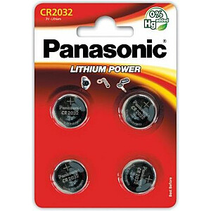 Panasonic Bateria Lithium Power CR2032 4gab.