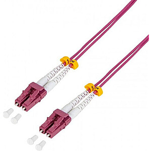 Optiskā šķiedra LogiLink OM4 LC-LC 1,0 m violeta