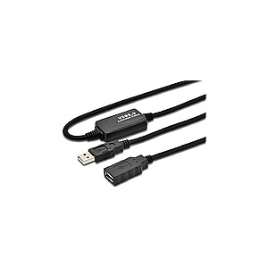 MicroConnect USB-A - USB-A 10 m Melns (USB2.0AAF10A)