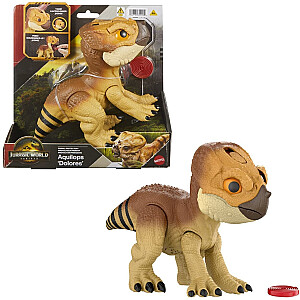 Mattel Jurassic World Aquilops figūra interaktīvs dinozaurs draugs 'apmācībām' ar 'ēdienu' (JGD01)