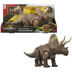 Mattel Jurassic World Rebirth figūra Milzīgs uzbrukums Eotriceratops dinozaura figūra (JGB93)