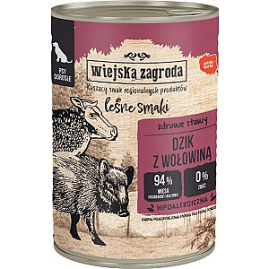Country Farm mitrā barība suņiem Meža garšas mežacūka ar liellopu (pieaugušajiem) 400g