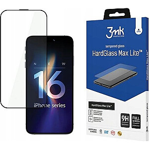3MK 3MK HardGlass Max Lite iPhone 16 Pro 6.3 черный, Полноэкранное стекло Lite