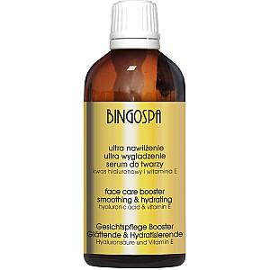 BINGO SPA Ultra Mitrināšana, Ultra Gludums serums sejai hialuronskābe un vitamīns E 100ml