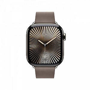 Pelēkbrūns siksna ar modernu sprādzi 42 mm korpusam - izmērs L